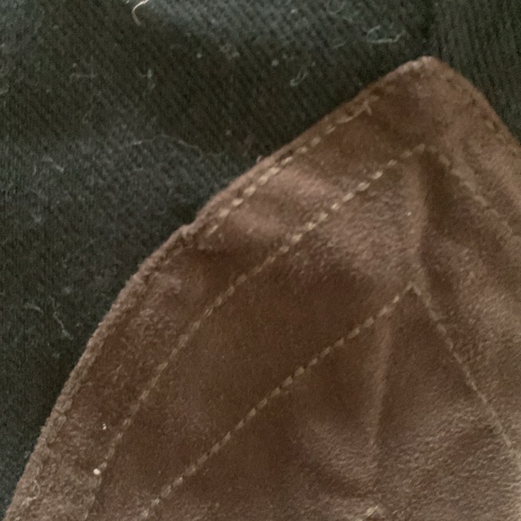 Ralph Lauren Riding Style Leggings - black with brown suede knee patch - Picture 2 of 4